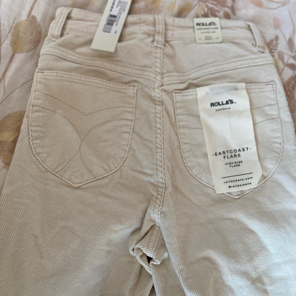 ROLLA'S Cream Eastcoast Flare Corduroy Pants - Picture 4 of 10